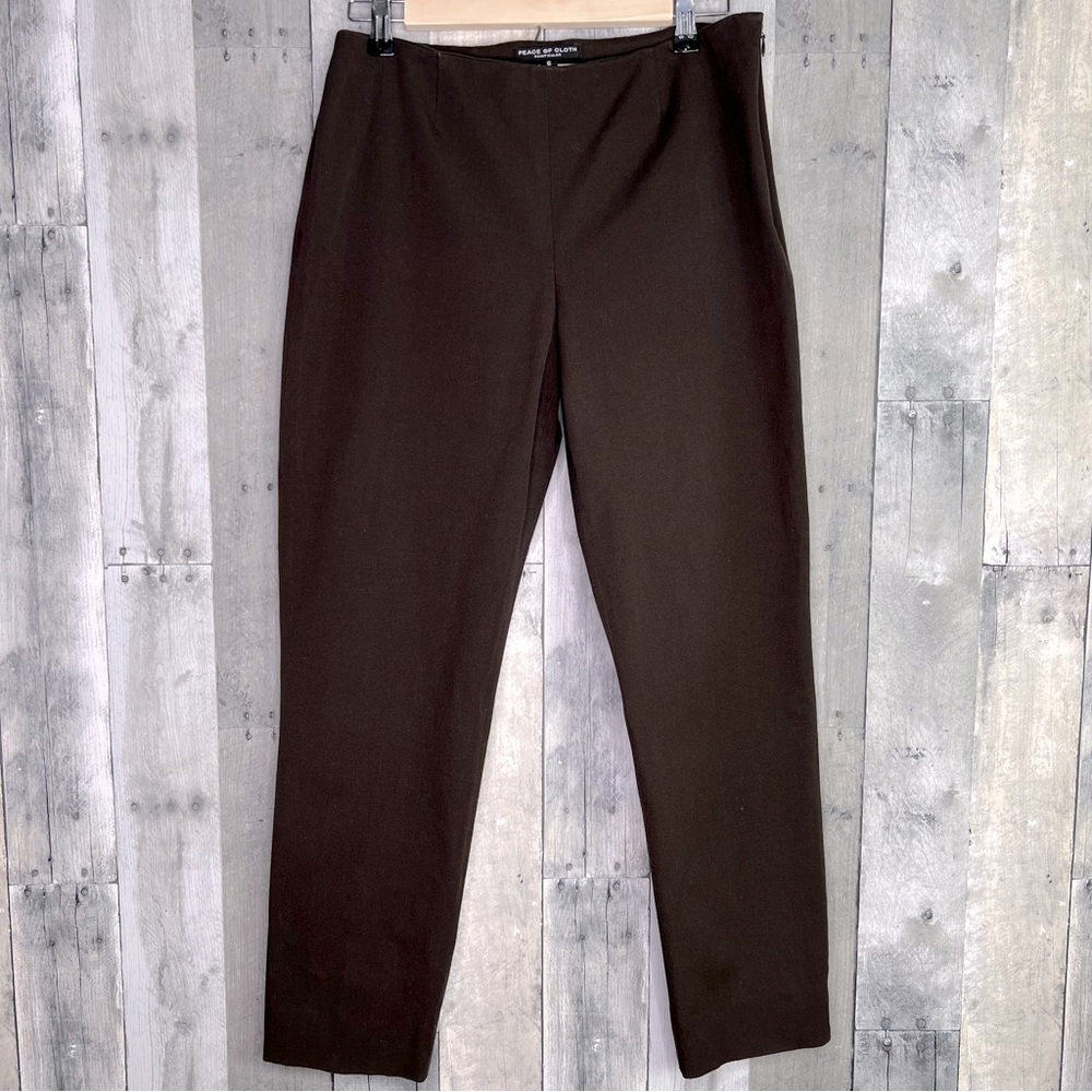 ANTHRO PEACE OF CLOTH Panticular Brown Dress Ankle Pants Size 6